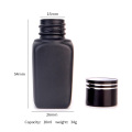 10ml matte black square essential oil glass bottle with screw lid